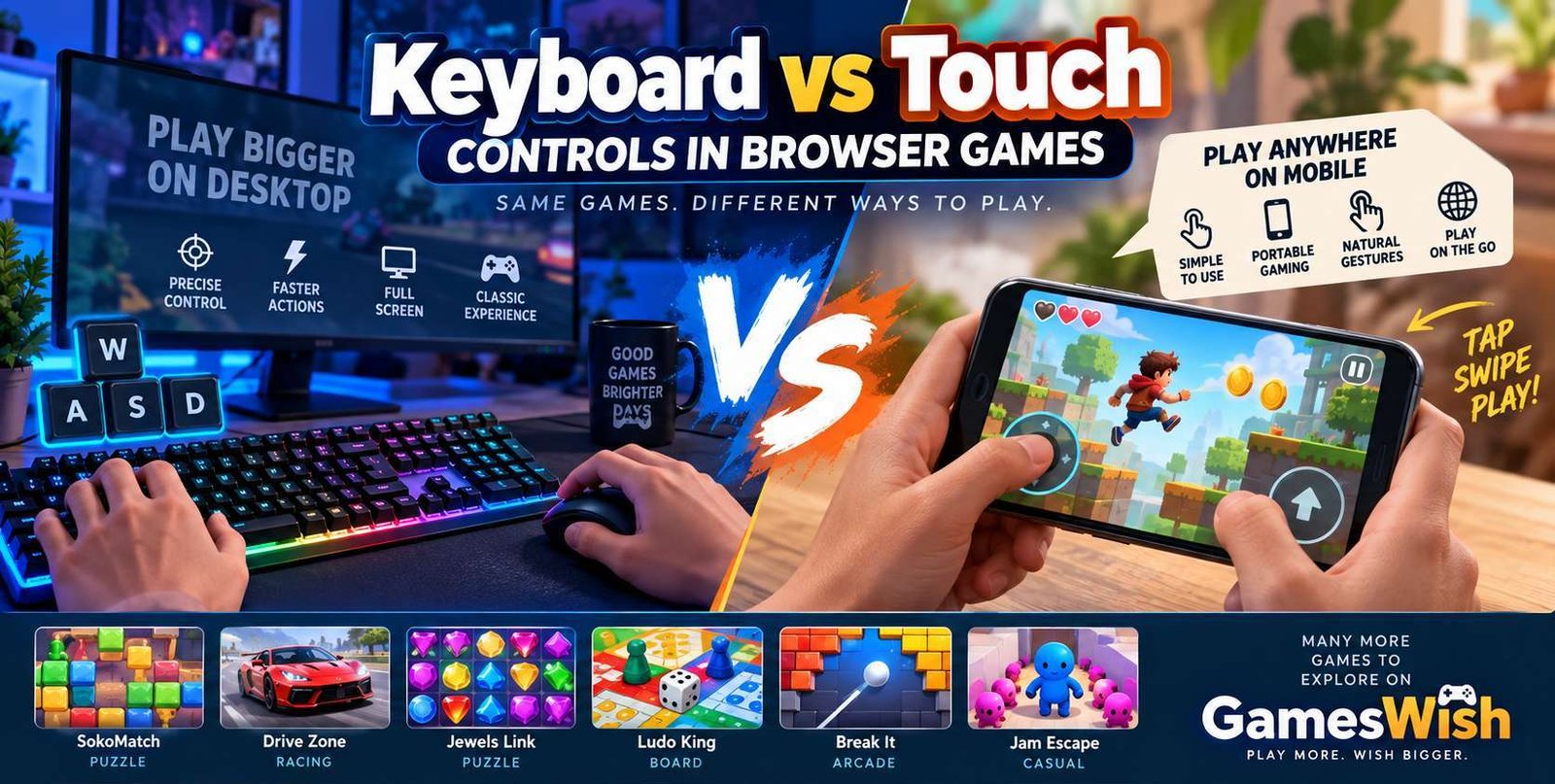 Keyboard vs Touch Controls in Browser Games
